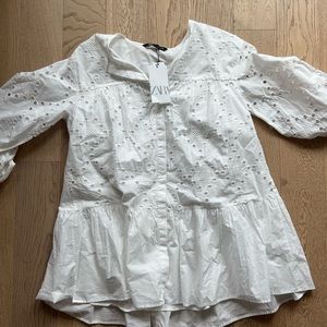 Zara Eyelet Shirtdress